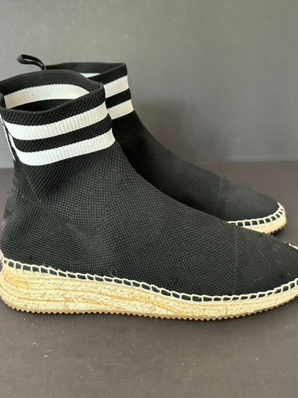 Alexander Wang Dylan Sock Bootie Espadrille High Ankle (READ for Size)